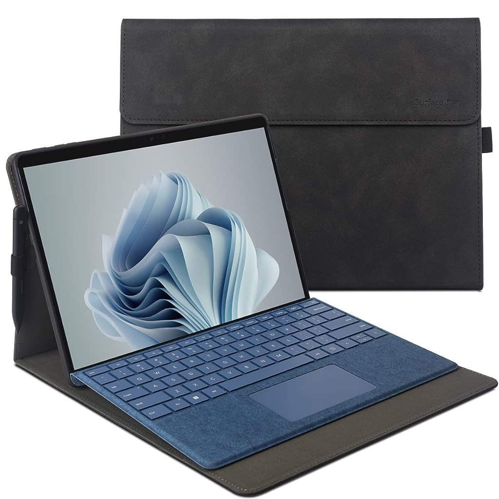 ZORBES Laptop Case for Surface Pro 9 Anti-Scratch Protective Case Fashion Solid Color TPU Case with Pen Holder, Case for Surface Pro 9, Not Include Surface Pro 9 or Keyboard or Stylus Pen, Black ZORBES Laptop Case for Surface Pro 9 Anti-Scratch Protective Case Fashion Solid Color TPU Case with Pen Holder, Case for Surface Pro 9, Not Include Surface Pro 9 or Keyboard or Stylus Pen, Black
